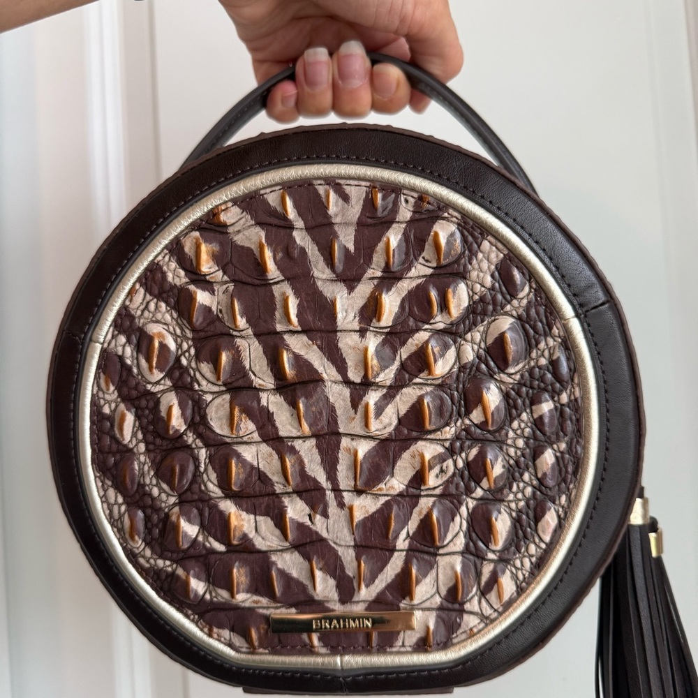 Brahmin Lane Crossbody Bag Coffee Bengal Leather